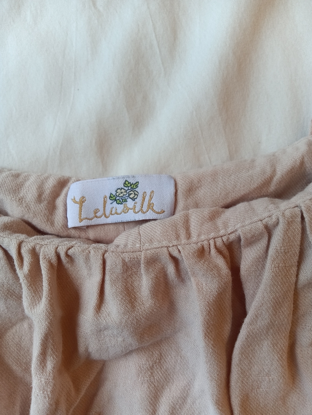 Lelasilk Linen Ruffle Crop Top Boho Ruffle Strap Boutique M/L - Picture 2 of 4